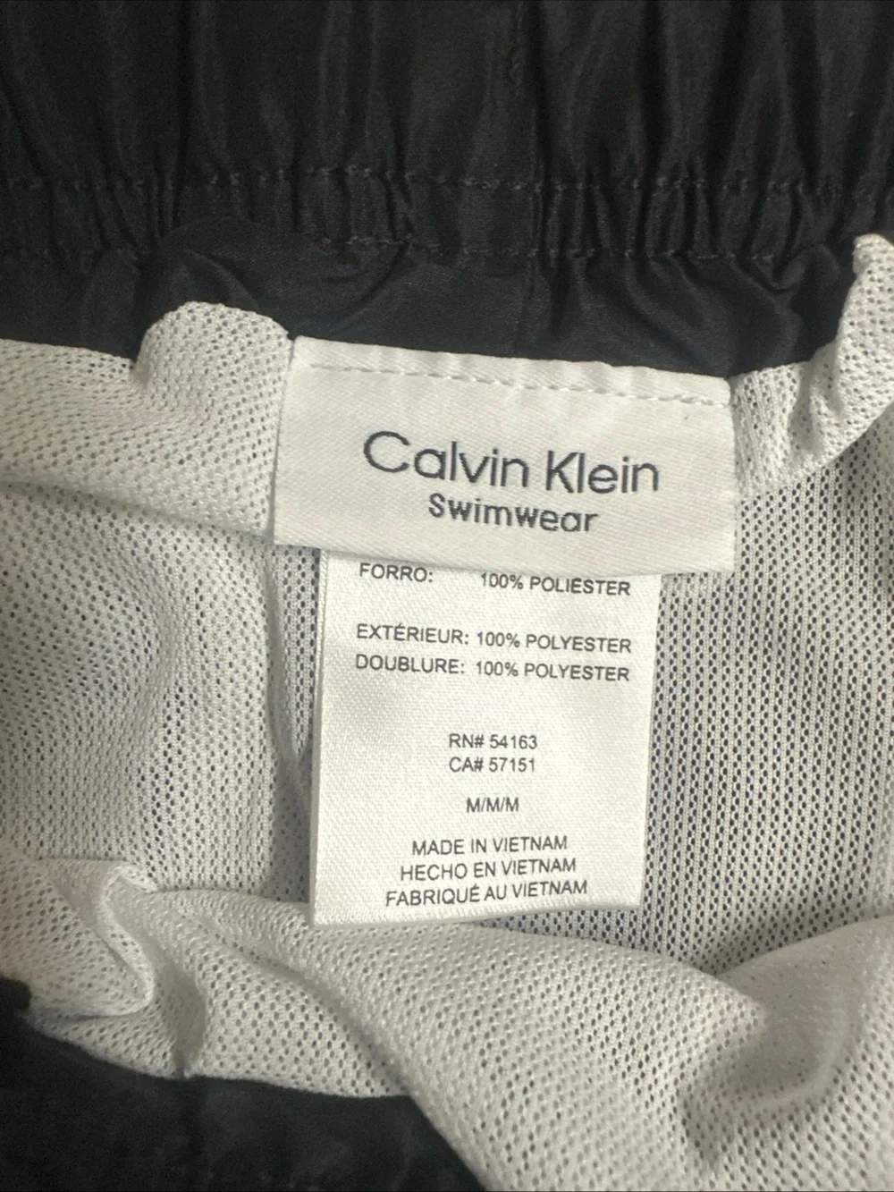 Calvin Klein Black and White Swim Shorts